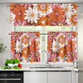 thumbnail image 3 of Hippie Floral Kitchen Curtains 3 Pcs Short Farmhouse Kitchen Curtains and Valances Sets Bathroom Window Curtains, 3 of 5