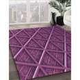 thumbnail image 3 of Ahgly Company Tapis Rectangulaire Lavable en Machine Intérieur Transitionnel Orchidée Violet, 2 Pieds x 4 Pieds, 3 of 7