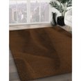 thumbnail image 3 of Ahgly Tapis d'Intérieur Lavable en Machine Carré Transitionnel Brun Bronze Foncé, 8 Pieds Carré, 3 of 7