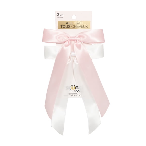 Scunci 2 pk Ribbon Bow Barrettes