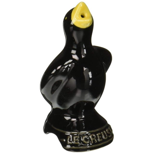 Le Creuset Stoneware Pie Bird, 3.25", Black with Yellow Beak