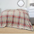 thumbnail image 1 of Nestl Ultra Plush Heavy Thick Raschel Imitation Mink Bed Blanket, 55 x 82, Red Plaid, 1 of 5