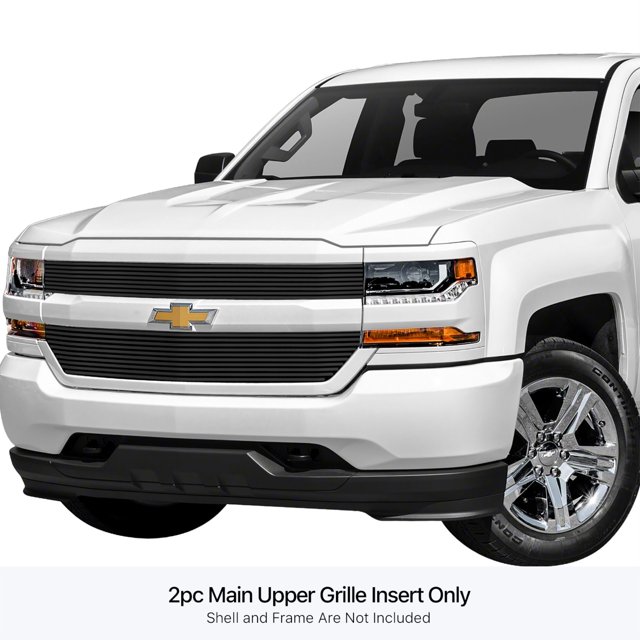 Grille Principale en Acier Inoxydable à Haute Densité SS Billet 2016-2018 Chevy Silverado 1500 Non Compatible avec Z71 et Modèle High Country (Incl. 2019 Silverado 1500 LD)