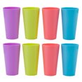 thumbnail image 1 of 8pcs Plastic Cups Water Cups Juice Cups Colorful Drinking Water Cups without Lid, 1 of 7