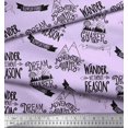 thumbnail image 3 of Soimoi Purple Viscose Chiffon Fabric Dream Chaser Text Print Fabric by Yard 42 Inch Wide, 3 of 5