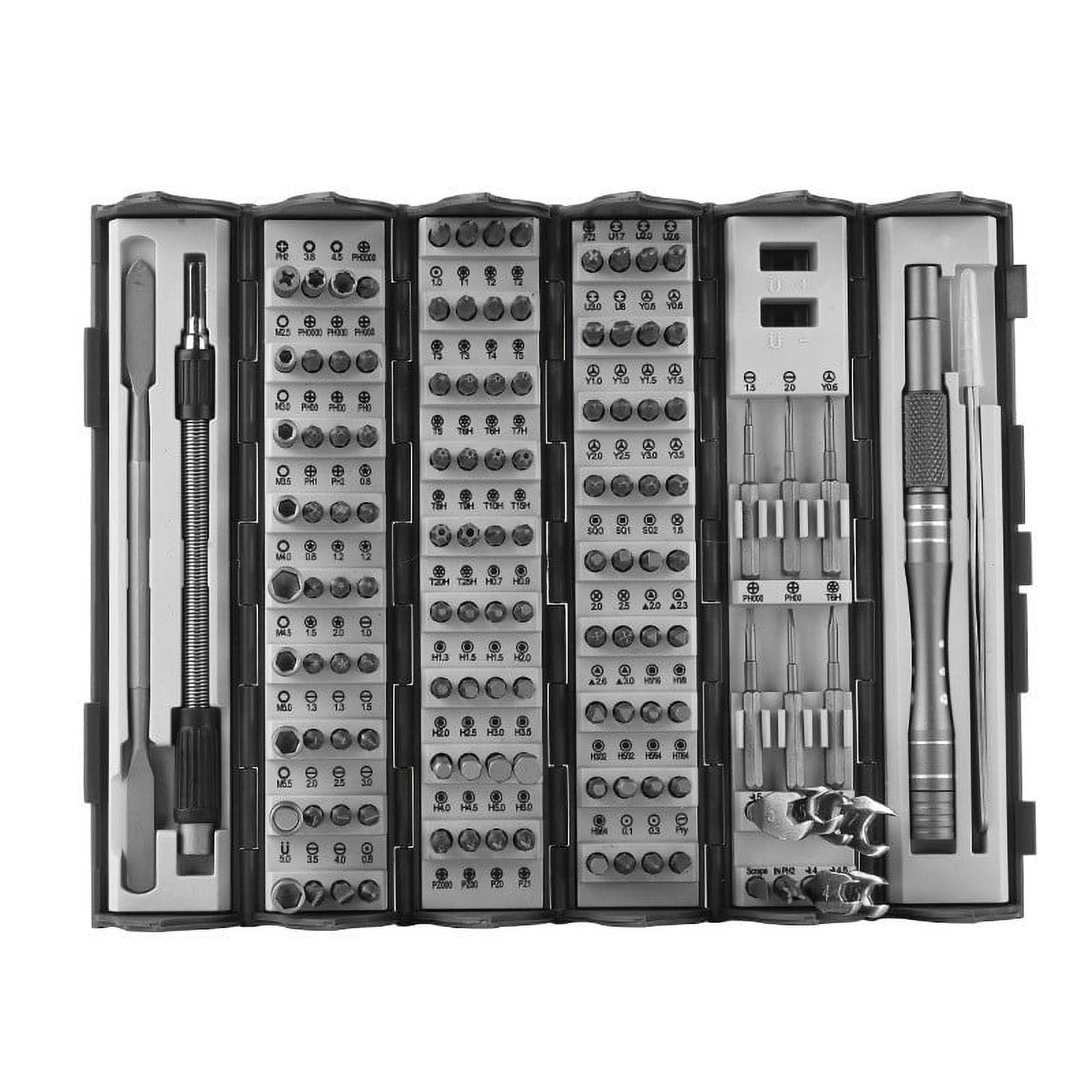 Rbaofujie Spring Precision Screwdriver 128 In 1 Screwdriver Set for Home Disassembly and Maintenance Tools Cylindrical Portable Hexagonal Irregular Set