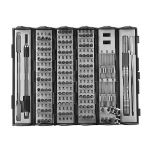 Rbaofujie Spring Tournevis de précision 128 Dans 1 Set tournevis pour désassemblage et outillage d'entretien à domicile Ensemble hexagonal irrégulier portable cylindrique