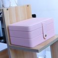 thumbnail image 2 of Xingzhi Jewelry Storage Box PU Leather Big Portable for Jewellery Care Rings Girls Pink, 2 of 9