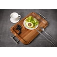 thumbnail image 2 of Home Trends Wooden Serving Tray with Handle, 17.12 x 9.64 x 0.98inch, Natural Acacia color, 2 of 4