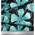 thumbnail image 2 of Soimoi Green Rayon Fabric Floral Printed Craft Fabric by The Yard 42 Inch Wide, 2 of 3