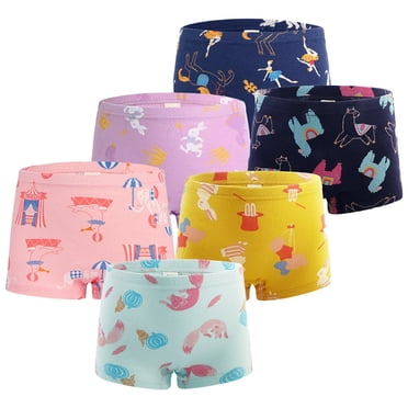 Kids Girls Cotton Underwear Shorts Panties for Toddler Girls 2T-5T Soft Kids Boxer Briefs Panties Boxer for 6-12Y (Pack of 3)