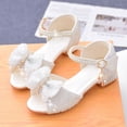 thumbnail image 2 of REDARER Big Girl Summer Soft Bottom Breathable Non Slip High Heel Rhinestone Bow Princess Sandals,Size 10-10.5 Years, 2 of 5