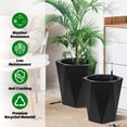 thumbnail image 3 of AKDSteel 16 Inch Tall Diamond Planters Set of 2, Self Watering Planters with Water Level Monitor and Wheels, Flower Pots Outdoor and Indoor for Patio, Porch, Living Room, Home Office, 3 of 8