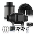 thumbnail image 3 of Quiet EC Motor 4 Inch Inline Duct Fan With Speed Controller Ventilation Exhaust Fan For Hydroponics Growing Indoor Tents ,Fast Wind Speed, 3 of 6