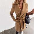 thumbnail image 2 of Cardigan Ouvert pour Femmes à Manches Longues, Cardigan Court Poilu à devant Ouvert, Veste de Complet, Manteau Long Uni, 2 of 9