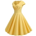 thumbnail image 2 of TIMIFIS Robe à Manches Courtes pour Femmes, Style Rétro Vintage des Années 1950, Robe de Cocktail Évasée, Robe à Pois Audrey, Robe d'Été Décontractée, Robe Trapèze, Robe de Travail, Robes d'Invitée de Mariage, Été, 2 of 5