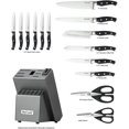 thumbnail image 2 of McCook MC25A Knife Sets,15 Pieces German Stainless Steel Kitchen Knife Block Set with Built-in Sharpener, 2 of 6