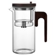 thumbnail image 2 of Antqov Stainless Steel Tea Strainer Glass Floating Teapot Large Capacity Glass One Click Filtration Tea Separation Brewing Teapot, Home Accessories, 2 of 9