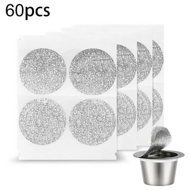 Bgsha 40/60Pcs Aluminum Foil Coffee Capsule Seal Lids Pods Stickers For Nespresso
