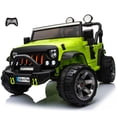 thumbnail image 1 of VOLTZ TOYS Jeep Wrangler Style 24V 2-Seater Kids Ride-On Car Truck, Classic Motorized Off-Road Toy Vehicle with Parent Remote Control, All-Terrain Wheels, Green, 1 of 9