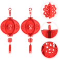 thumbnail image 3 of 2pcs Chinese Lantern Hand-made Felt Lantern Pendant Festive Hanging Chinese Lantern Decor, 3 of 6