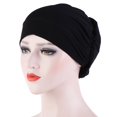 thumbnail image 1 of Women Small Solid Color Soft Knotted Night Sleep Beanie Bonnet Chemo Hat Cover, 1 of 10