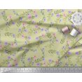 thumbnail image 2 of Soimoi Polyester Crepe Fabric Dot,Leaves & Floral Decor Fabric Printed Yard 52 Inch Wide, 2 of 3