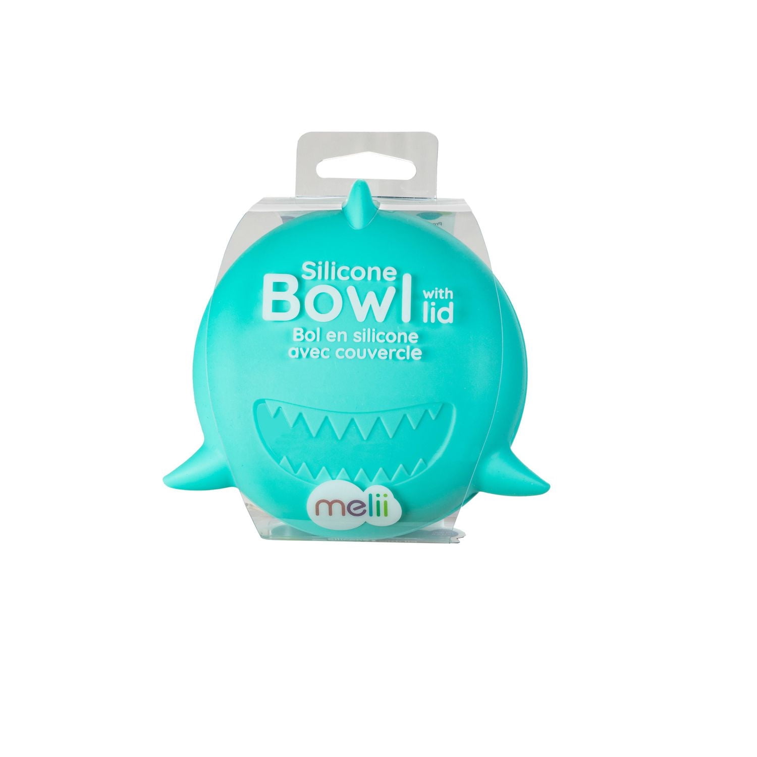 Melii bol en silicone avec couvercle, Requin pour bébés, enfants, adultes - bleu-1 Unité