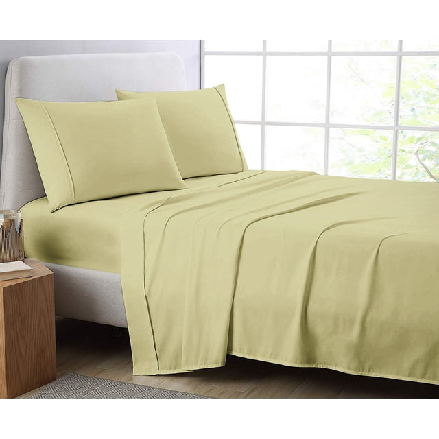 Cotton Metrics 4pc Sheet Set 600TC 100% Organic Cotton 4pc Bedding Set (Fitted sheet, Flat sheet, 2 Pillowcases) All Sizes & Colors