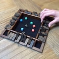 thumbnail image 3 of WE Games 4 Player Shut The Box Dice Game - Walnut Stained - Travel Size, 3 of 8