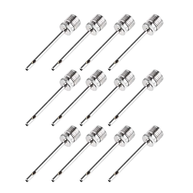 Inflator Accessory Pack for Sports Inflating Needles 12PCS Portable Inflating Needle Set for Football Basketball Volleyball Rugby with Durable Stainless Steel Tips and Leak-Free Design 12PCS