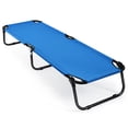 thumbnail image 2 of Costway Lit de Camping Pliant Extérieur Portable Lit Militaire pour Dormir Randonnée Voyage Bleu, 2 of 10