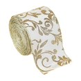 thumbnail image 3 of TIMIFIS Christmas Ribbon Wired Gold Christmas Tree Ribbon Glitter Christmas Wired Ribbons for Tree, Crafts,Gift Wrapping, Wreaths, Garland, Home Decor(2m), 3 of 3