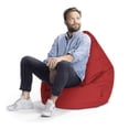 thumbnail image 3 of Gouchee Home Brava Red Bean Bag Chair – Water-Repellent Fabric with Polystyrene Bead Filling, Suitable for Adults and Teens, Lightweight & Portable Seating for Bedroom, Dorm or Living Room, 3 of 9