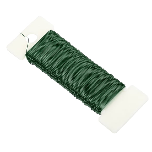 Uxcell 38 Yards/115 Feet Metal Floral Wire Green Flexible Paddle Thin Floral Wires for Craft