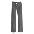 thumbnail image 4 of ohmzyzo Womens Summer Fashion Solid Casual Elastic Waist Drawstring Long Pants, 4 of 5