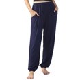 thumbnail image 1 of LUXUR Ladies Straight Leg Bottoms Tummy Control Sport Trousers Navy Blue 3XL, 1 of 3
