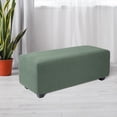 thumbnail image 2 of SNNROO Housse Extensible pour Pouf d'Intérieur, Jacquard, Rectangulaire, Housse de Repose-Pieds, Gris Foncé, Très Grand, 2 of 7