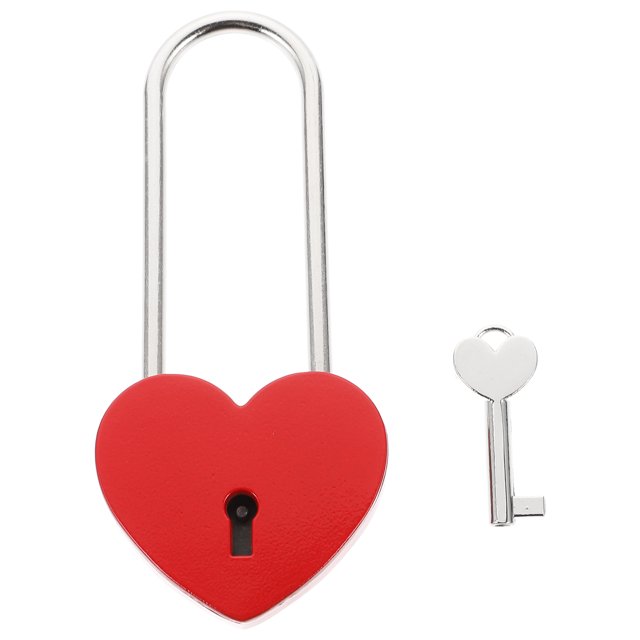 Miangastore 1PC Heart-Shaped Lock Marriage Wedding Padlock Travel Supplies Padlock