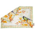 thumbnail image 5 of Vargottam Napperons - Napperon pour Table à Manger, Ensemble de 4 - Serviette en Coton Imprimée et Réversible - Napperons d'Intérieur pour Table de Maison et de Cuisine - Aquarelle Automne Oiseau (Jaune et Vert), 5 of 5