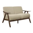 thumbnail image 2 of Lexicon 1138BR-2 Damala Collection Retro Inspired Love Seat, Light Brown, 2 of 3