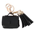 thumbnail image 1 of Milisten 1pc Leather Wireless Earphone Protective Case Earphone Shell Cover Compatible for AirPods Pro 3 (Cover + Tassel Black), 1 of 5
