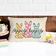 thumbnail image 3 of Throw Pillows for Coucheaster Lumbar Pillow Covers 11.81X16.68 He Is Risen Spring Bunny Throw Religious Pillows Case Decorative Linen Throw Pillow Covers for Couch Home, 3 of 8