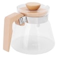 thumbnail image 2 of Coffee Pot, Glass Material Wooden Handle And Lid Pour Over Coffee Kettle Heat-Resistant Glass Coffee Pot For Office Coffee Shop Bar Home Kitchen, 2 of 8