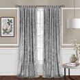 thumbnail image 1 of Harper Criss-Cross Tab Top Plush Window Curtain Panel, Grey, 50x84 Inches, 1 of 1