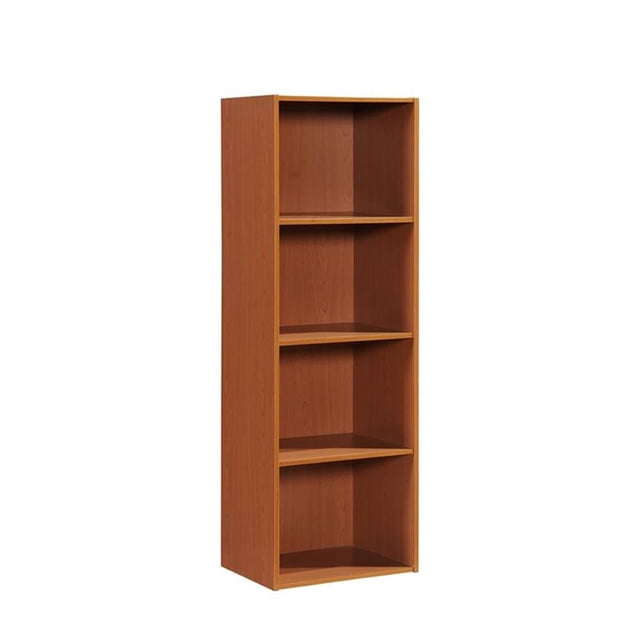 Pemberly Row Bibliothèque en Bois Polyvalente à Quatre Tablettes, Fini Cerisier