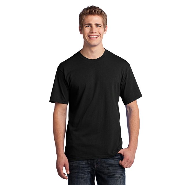 Port & Company All-American Tee. Black. S.
