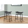 thumbnail image 3 of Monarch Specialties Barstool, Counter Height, Set Of 2, Kitchen, Black Leather Look, Black Metal, Contemporary, Modern, 3 of 3
