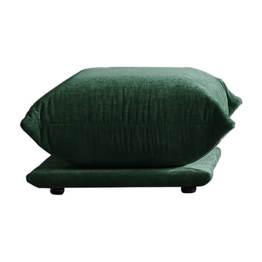 The Magic Home Canapé Sectionnel Modulaire en L en Chenille pour Plancher, Vert