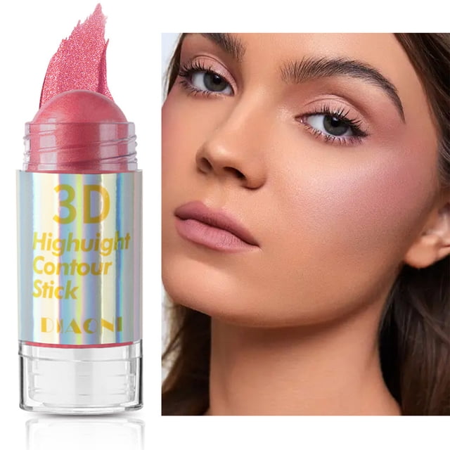 EGNMCR Blush The Brush Cream To Powder Blush Stick 2-in-1 Blush And Lip Makeup Stick Multi Functional Lazy Eye Shadow Powder Blusher A canmake